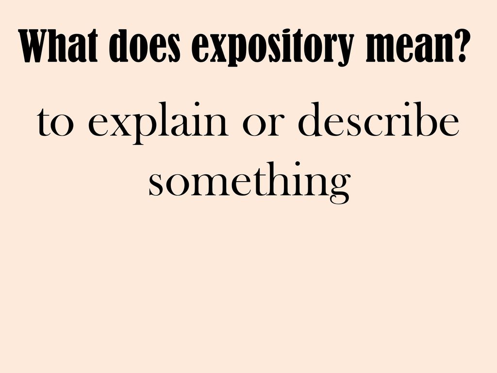 expository meaning