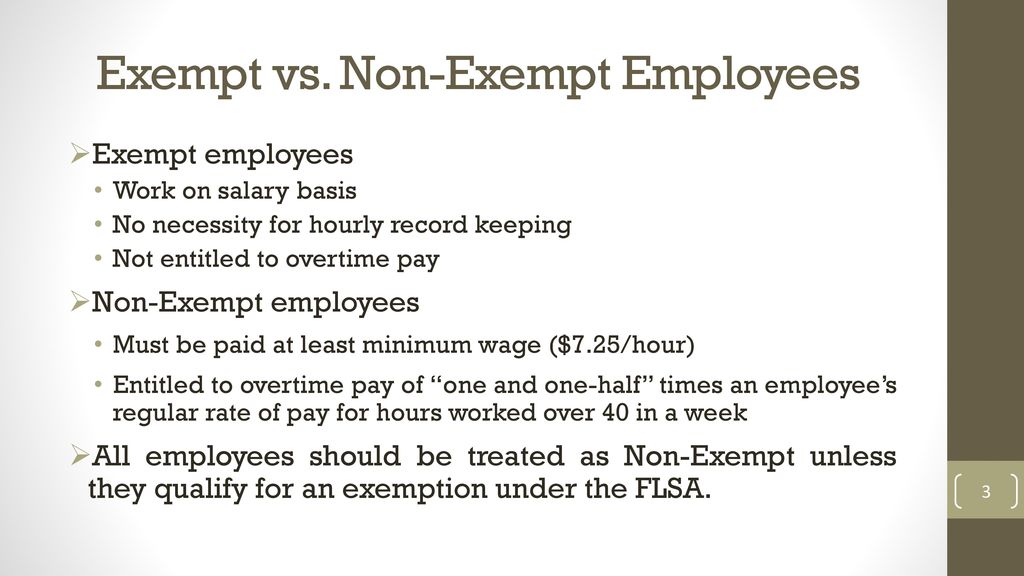 FAIR LABOR STANDARDS ACT (FLSA): IMPLICATIONS OF 2016 REGULATIONS - Ppt ...