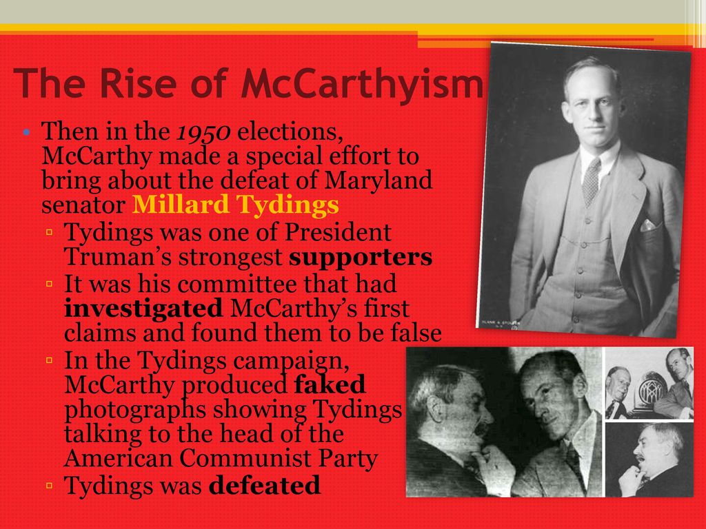 The Rise of McCarthyism