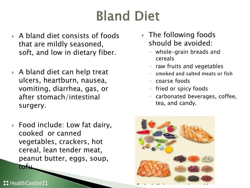 bland low fat diet