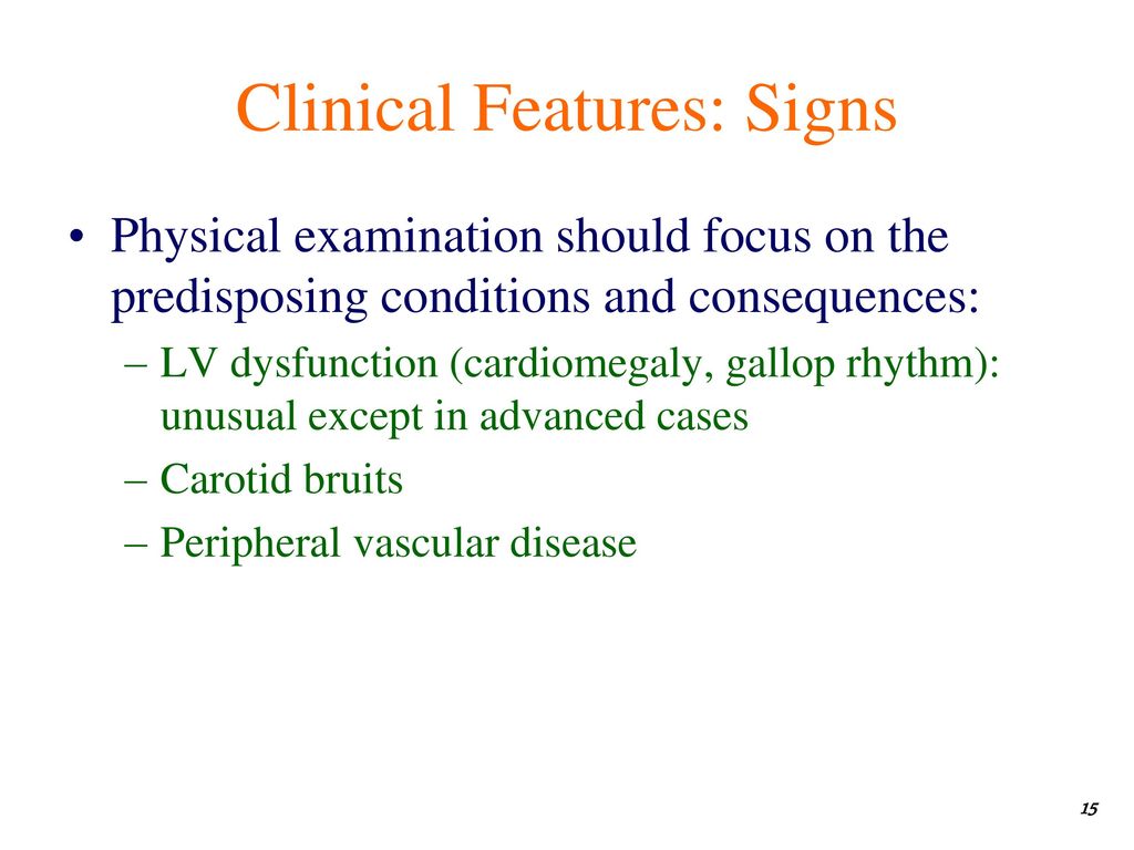 Clinical Features: Signs