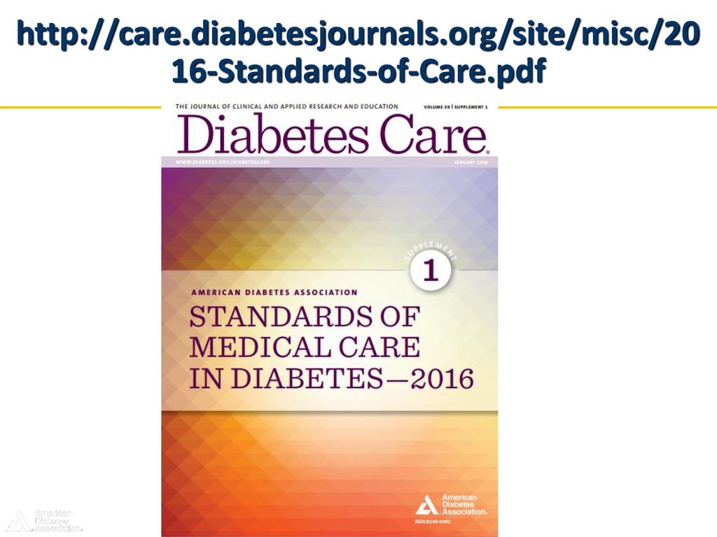 diabetes care journal guidelines