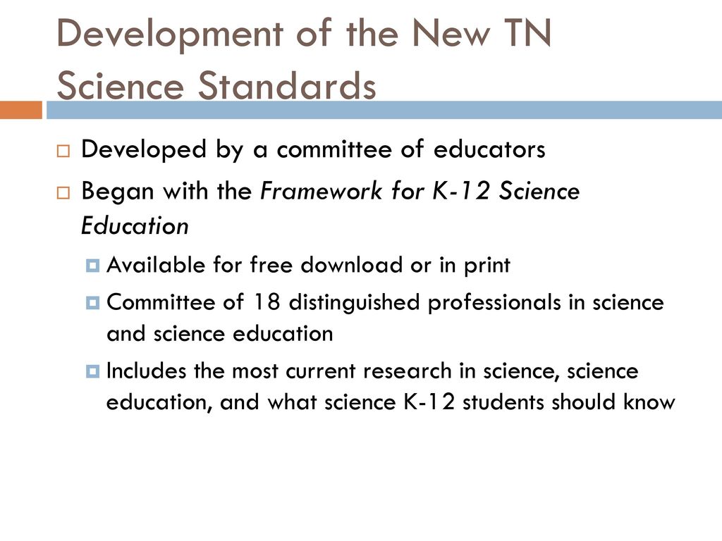 Introduction to the NEW TN Science Standards ppt download