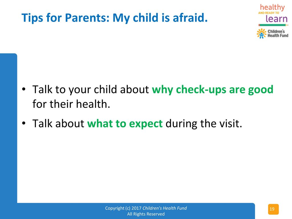 Tips for Parents: My child is afraid.