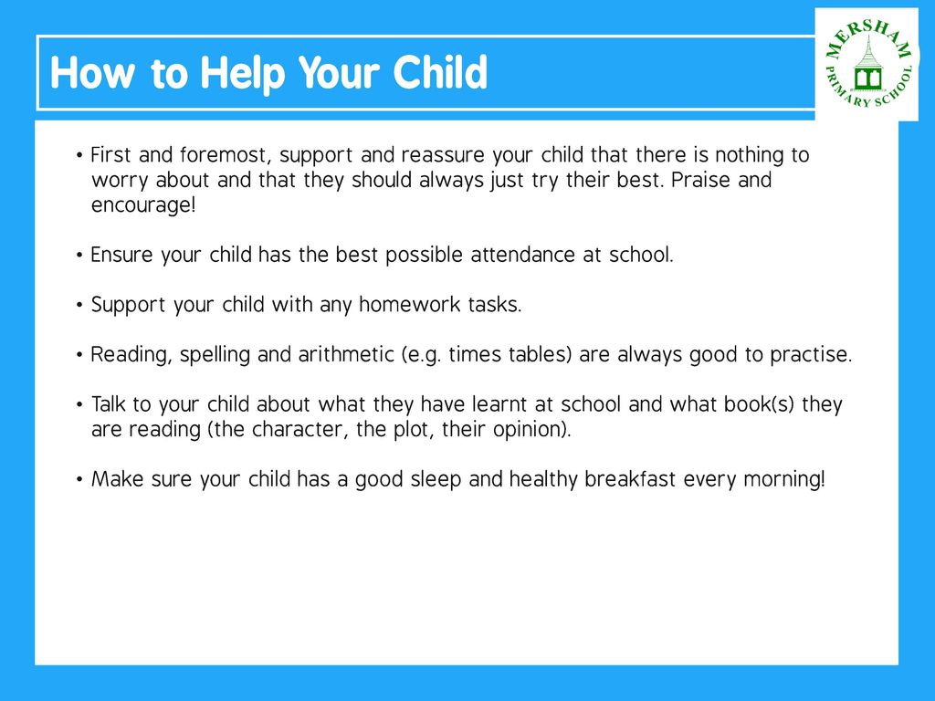 click to see all text How to Help Your Child.