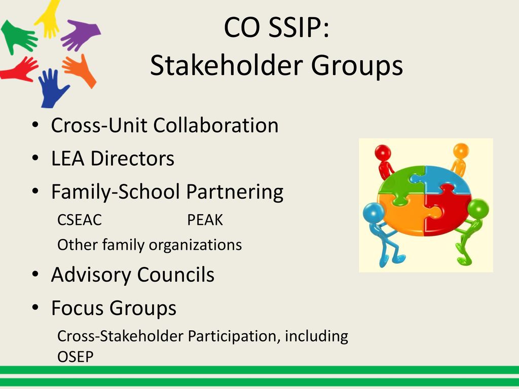 CO SSIP: Stakeholder Groups