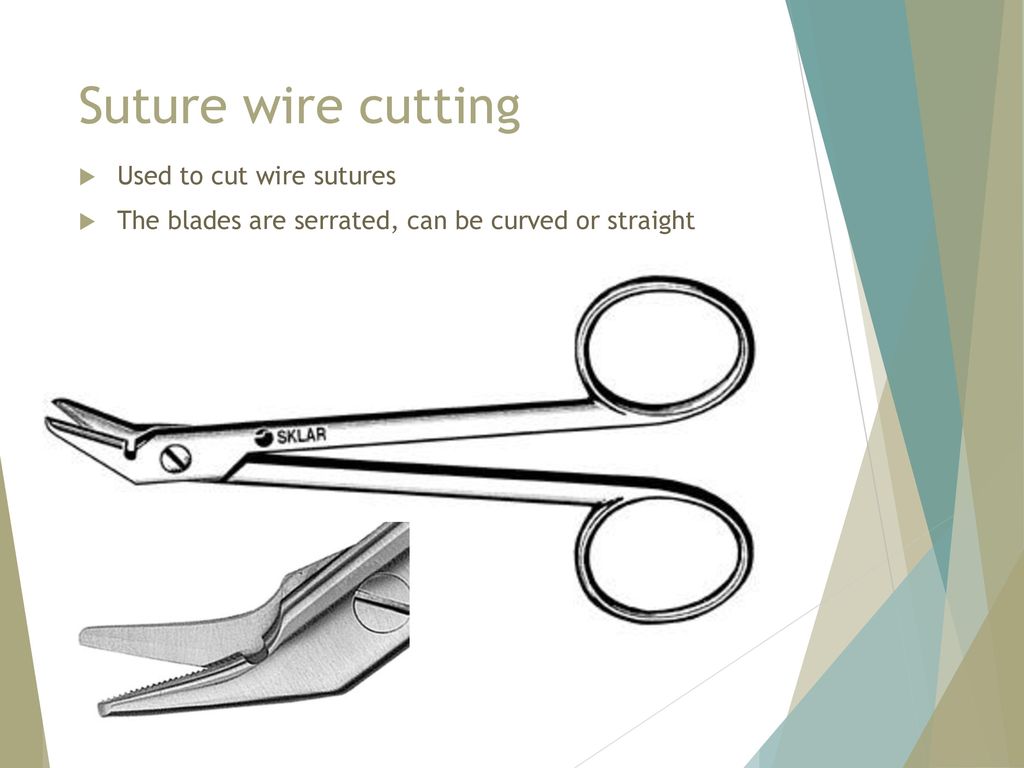 Suture wire cutting Used to cut wire sutures