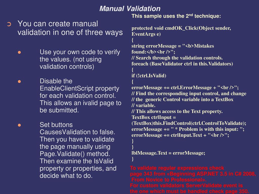 Validation & Rich Controls - ppt download