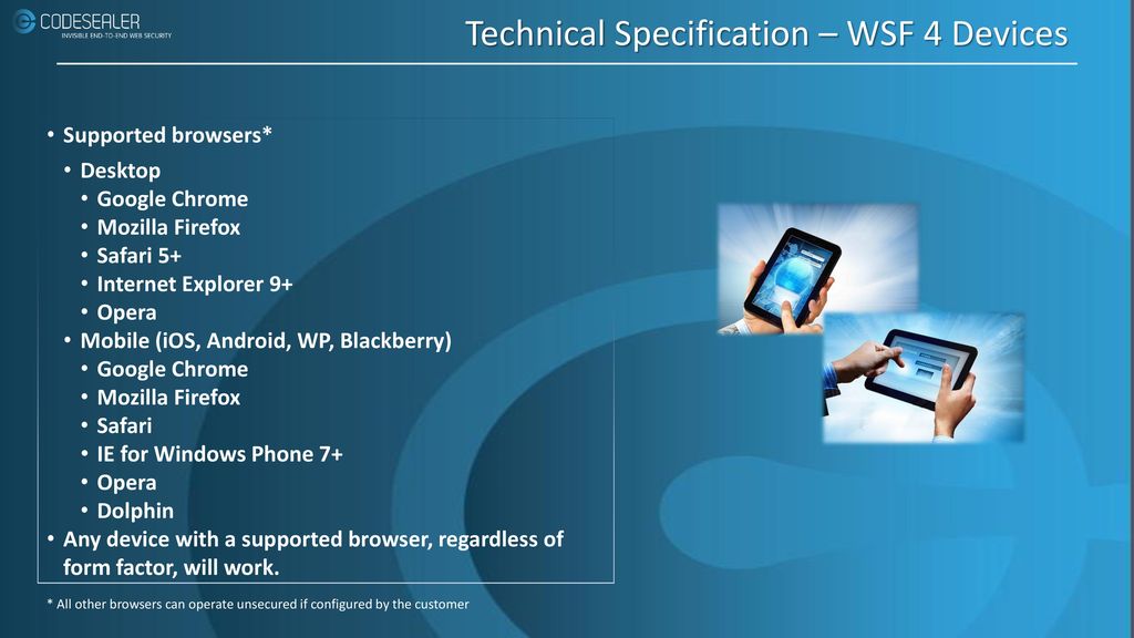 Technical Specification – WSF 4 Devices