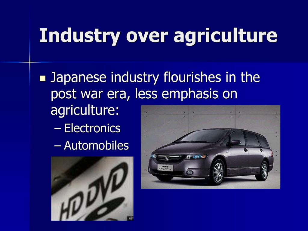 Industry over agriculture