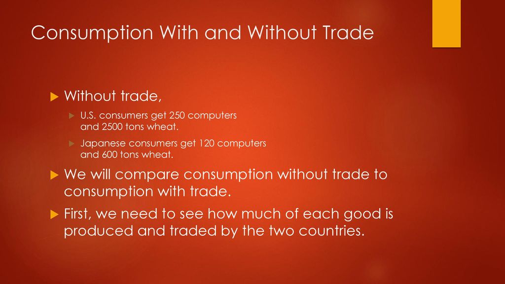 Consumption With and Without Trade