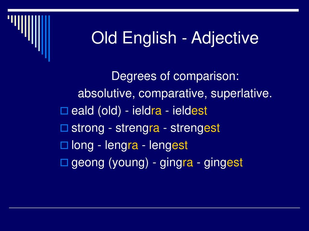 Adjectives old