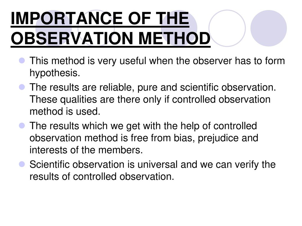 what is observation method