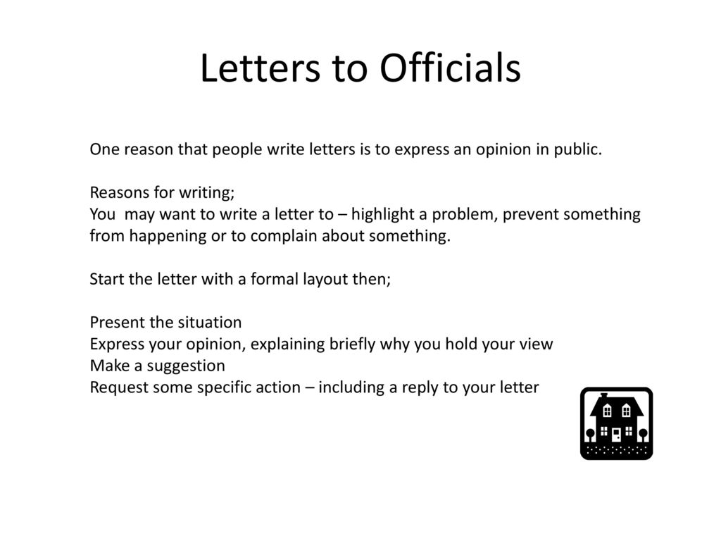 Writing a Letter Formal letter Informal letter Summing up letters