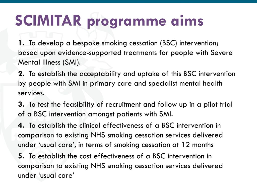 SCIMITAR programme aims