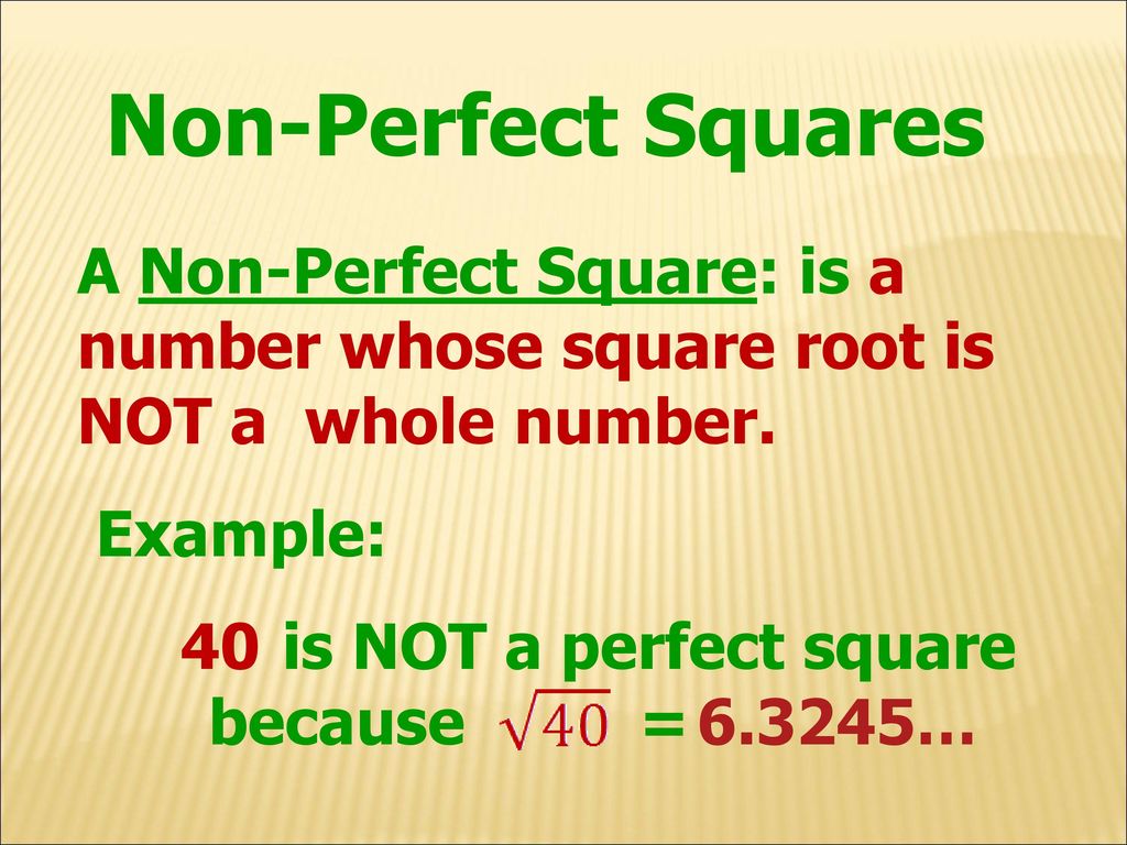 SQUARES SQUARE ROOTS Ppt Download squares-square-roots-ppt-download