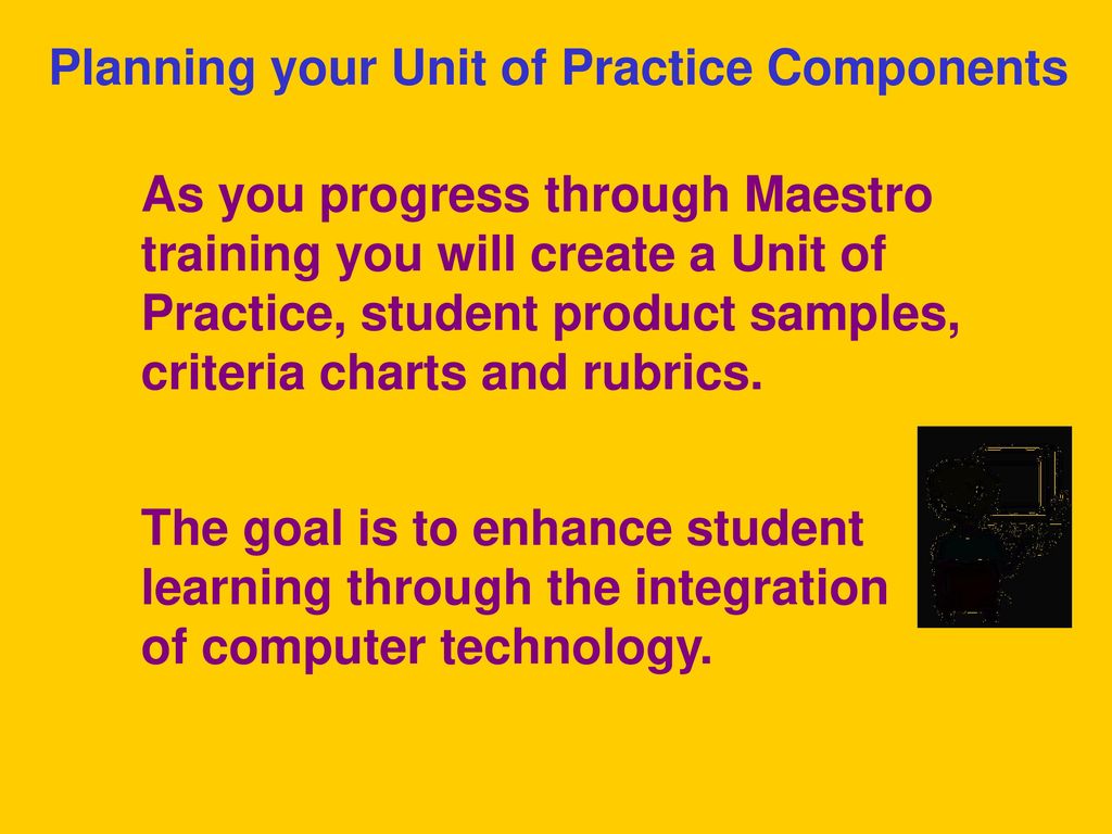 Planning your Unit of Practice Components