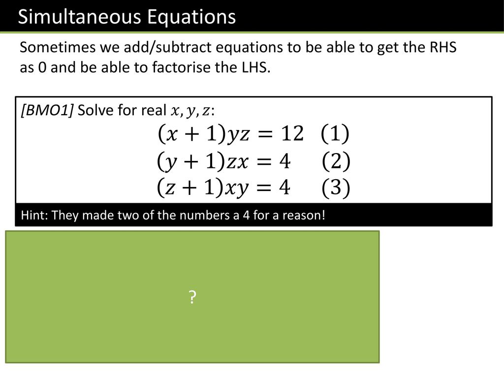 Topic 3 Algebra Dr J Frost Ppt Download