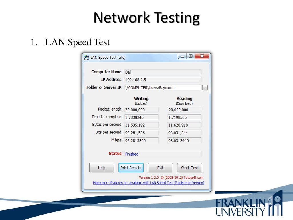 lan speed test lite connection to lst server failed