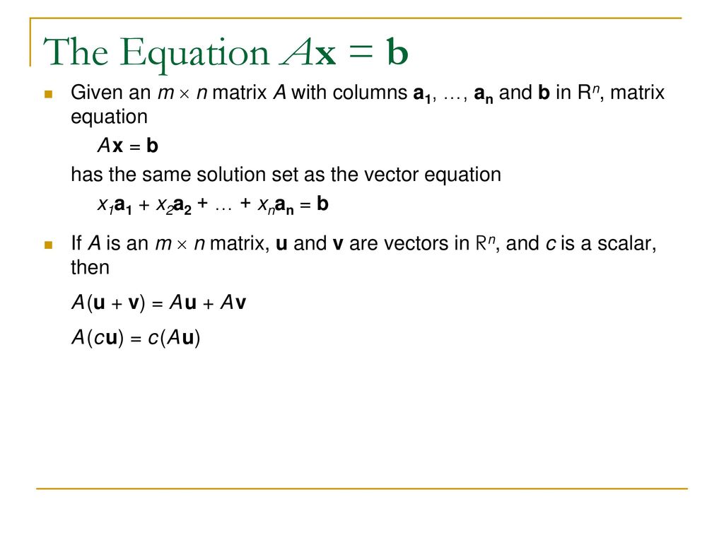 Linear Algebra Systems Of Linear Equations Ppt Download
