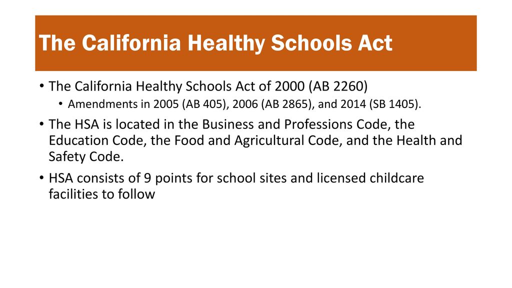 health and safety act in schools