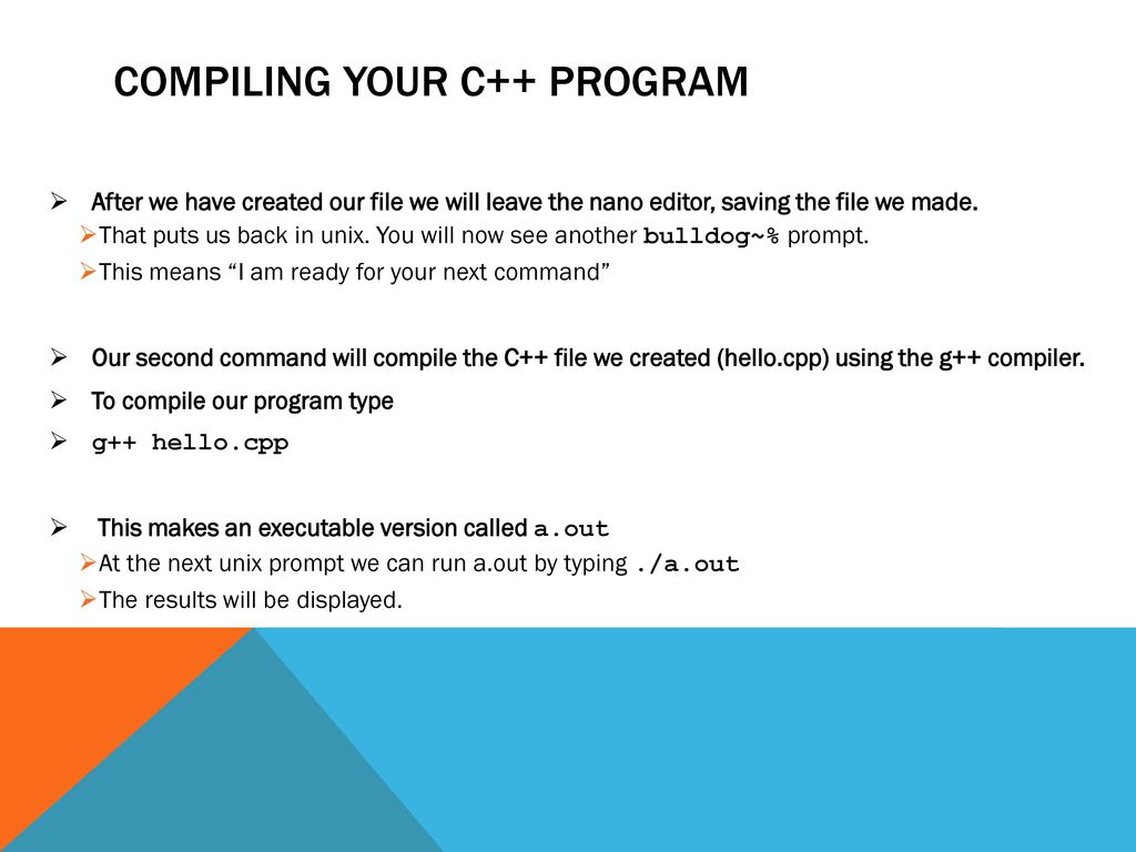 First Day in Lab Making a C++ program - ppt download