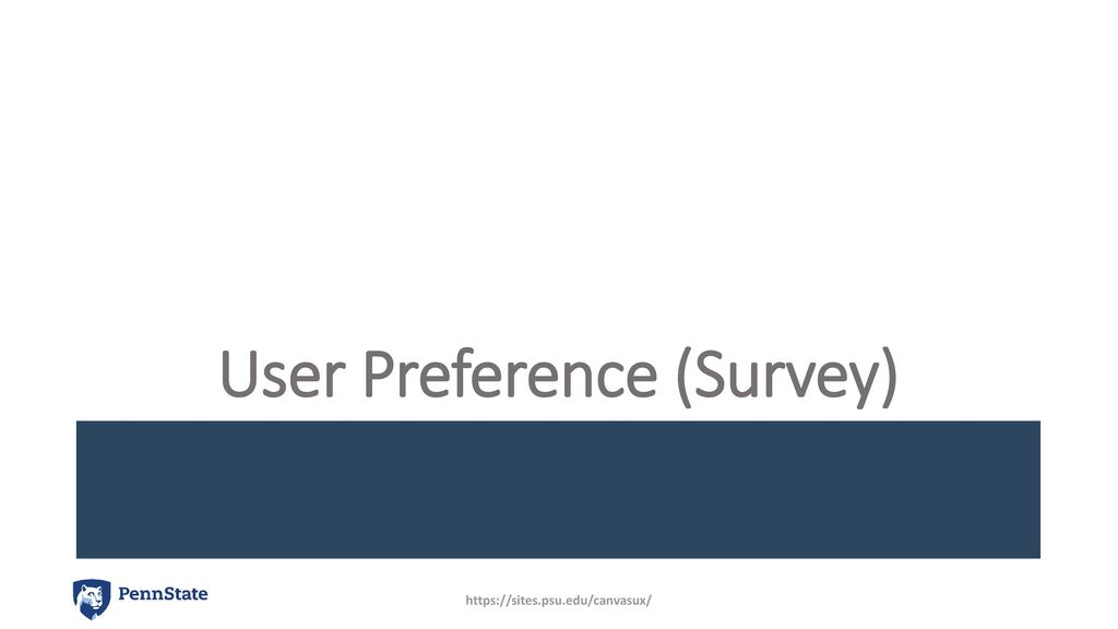 User Preference (Survey)