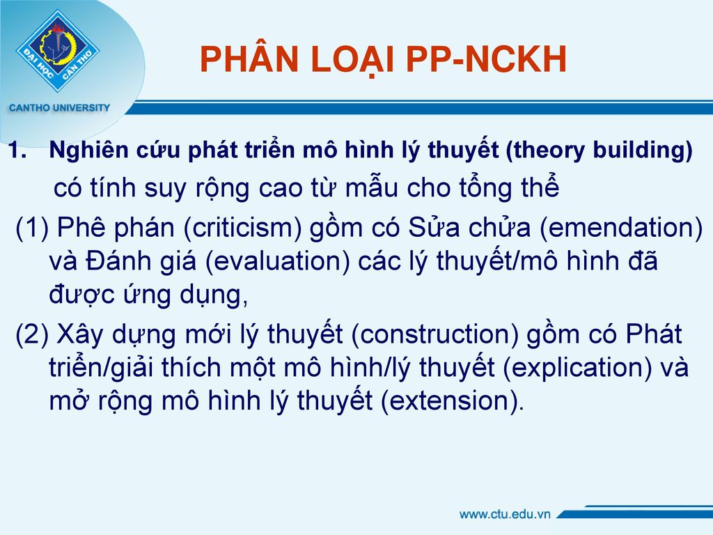 PHÂN LOẠI PP-NCKH có tính suy rộng cao từ mẫu cho tổng thể