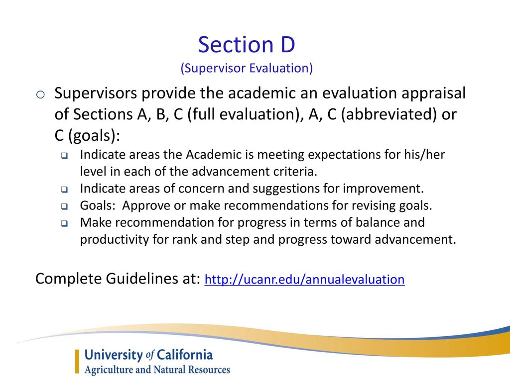(Supervisor Evaluation)