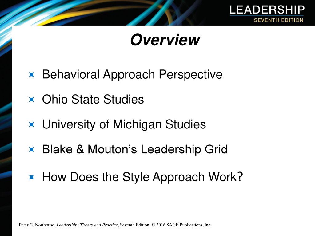 Overview Behavioral Approach Perspective Ohio State Studies