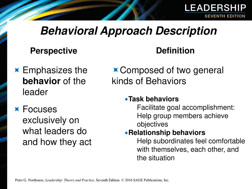Behavioral Approach Description