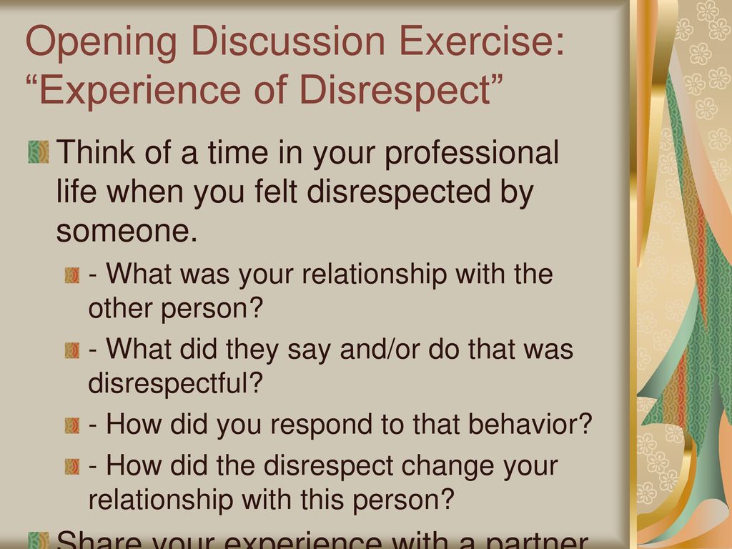 Relationship in a dealing with disrespect 9 Signs