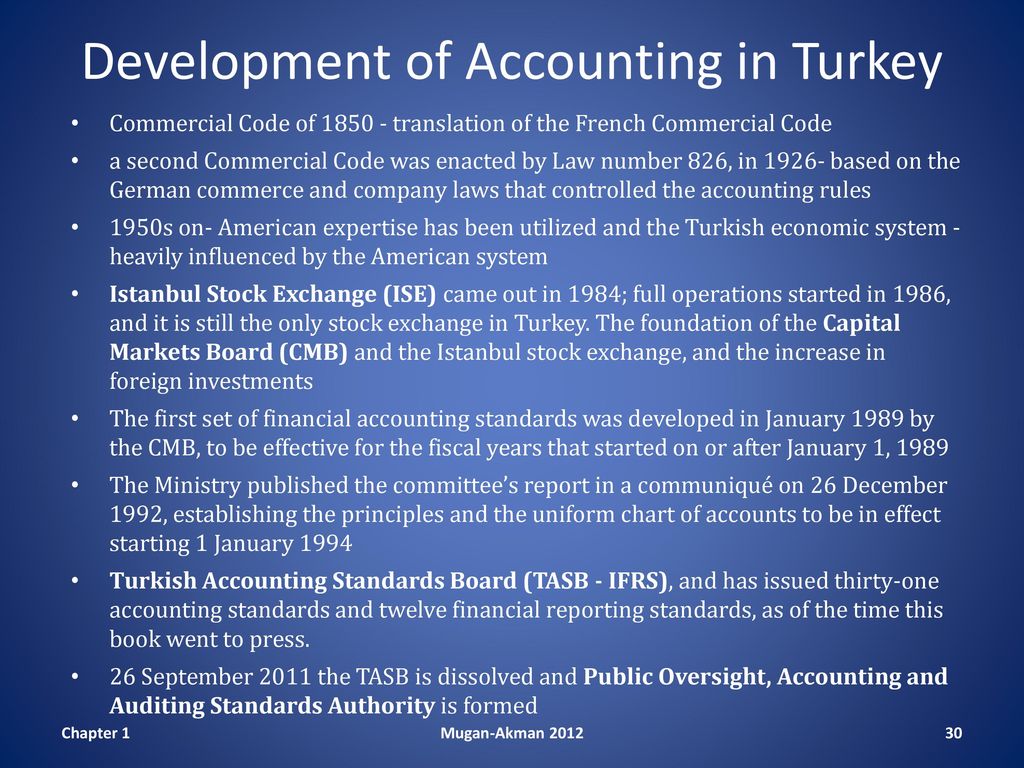 Development of Accounting in Turkey