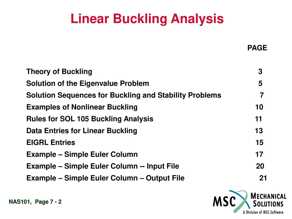 Linear Buckling Analysis