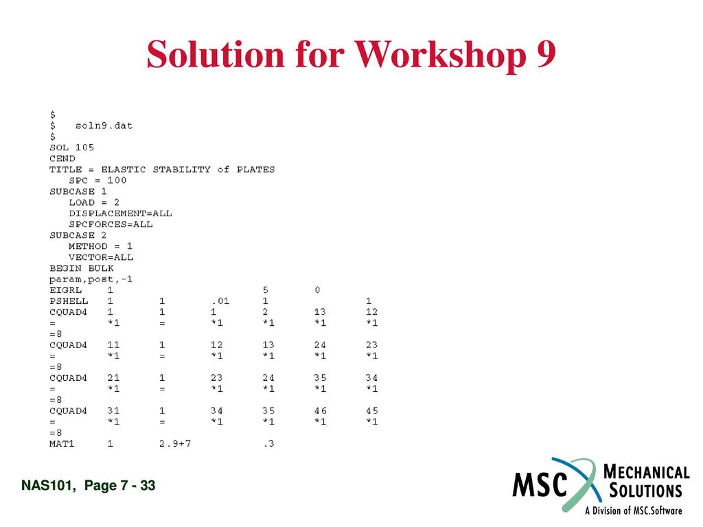 Solution for Workshop 9