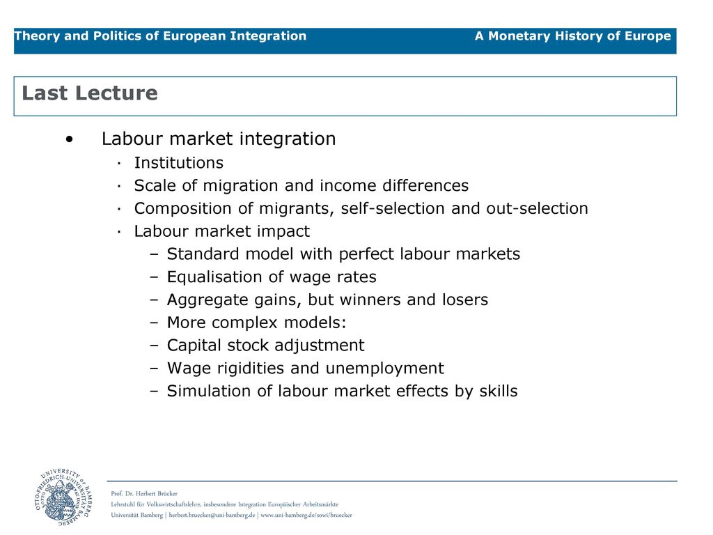 Theorie und Politik der Europäischen Integration - ppt download