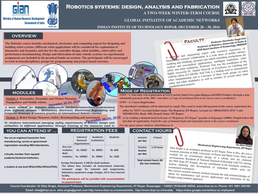 Robotics Systems: Design, Analysis And Fabrication - Ppt Download