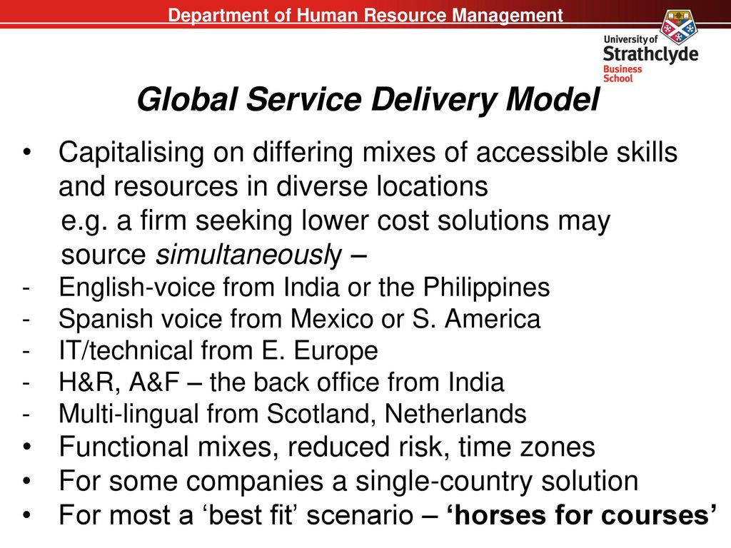 Global Service Delivery Model