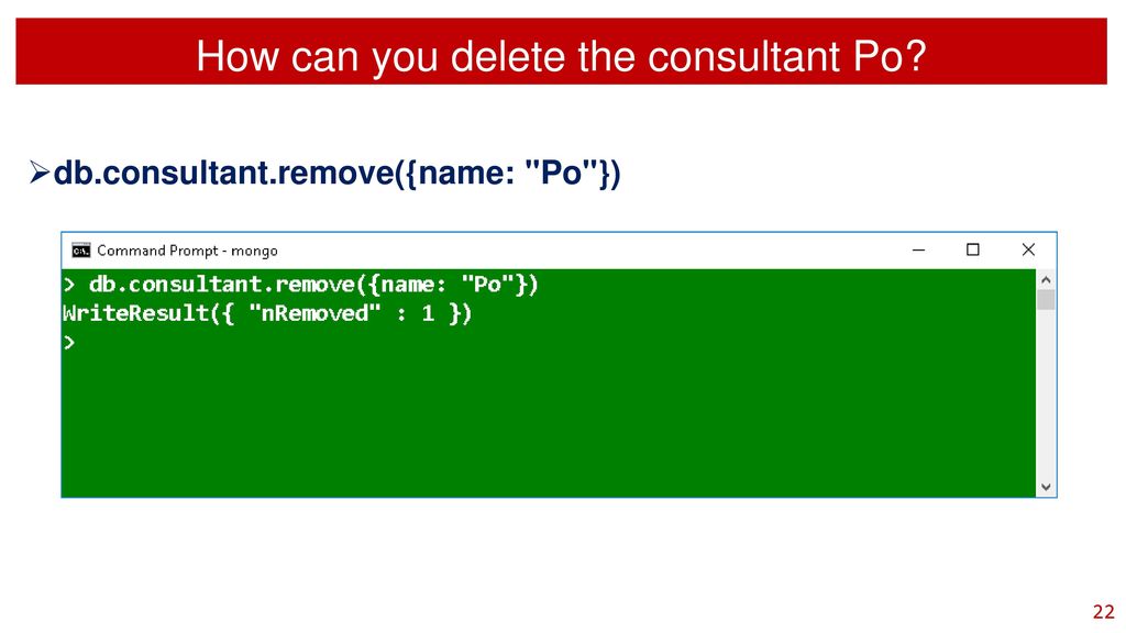 How can you delete the consultant Po