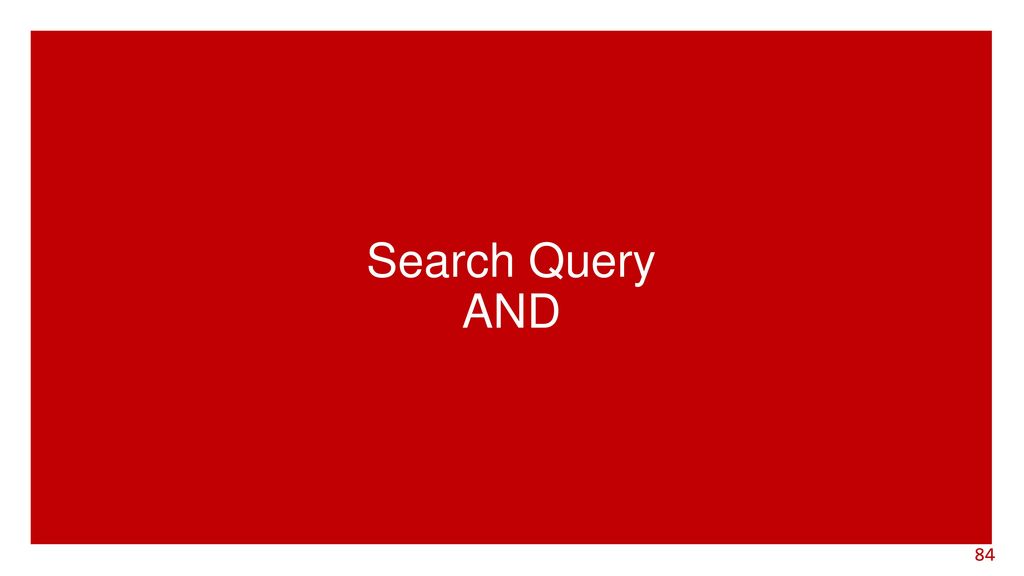 Search Query AND