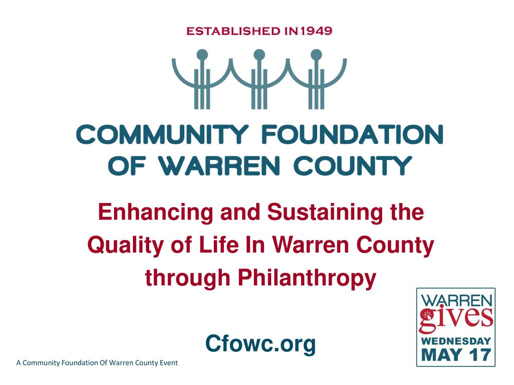Enhancing and Sustaining the Quality of Life In Warren County