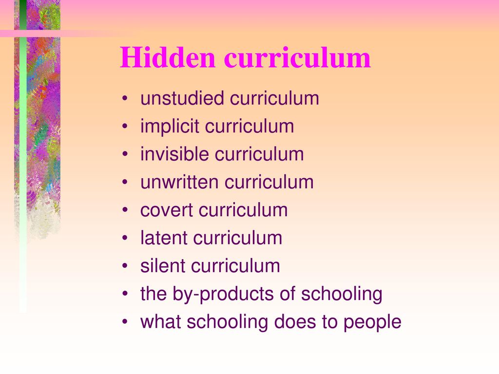 define hidden curriculum