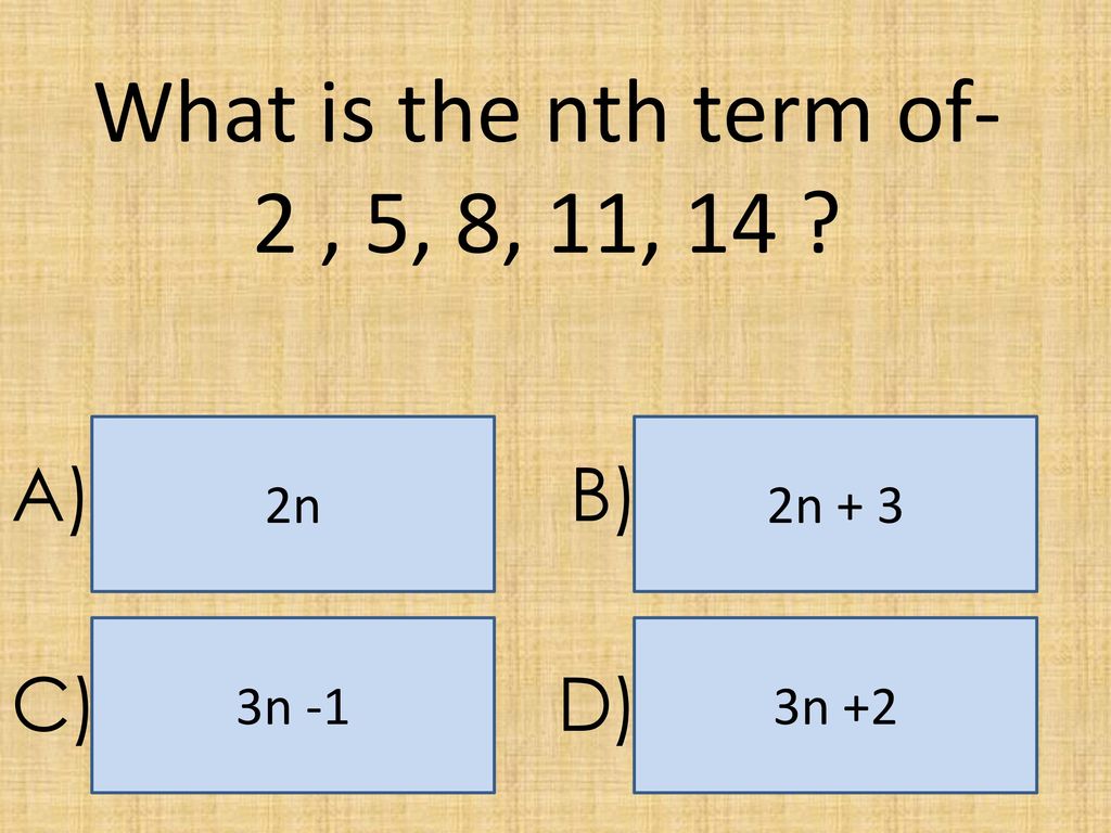 Quadratic Sequences Ppt Download