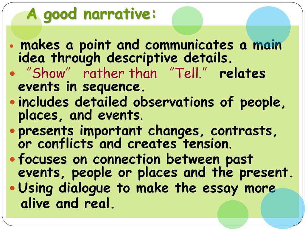 what makes a great narrative