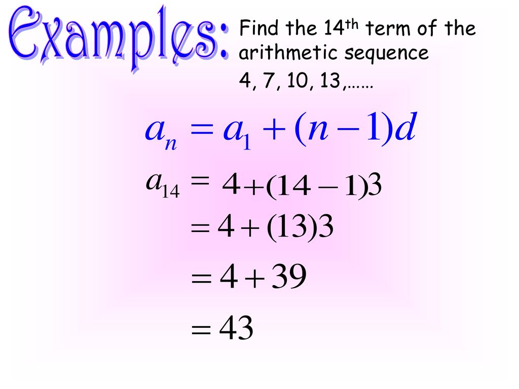 Section 26-26: Arithmetic Sequences. - ppt download