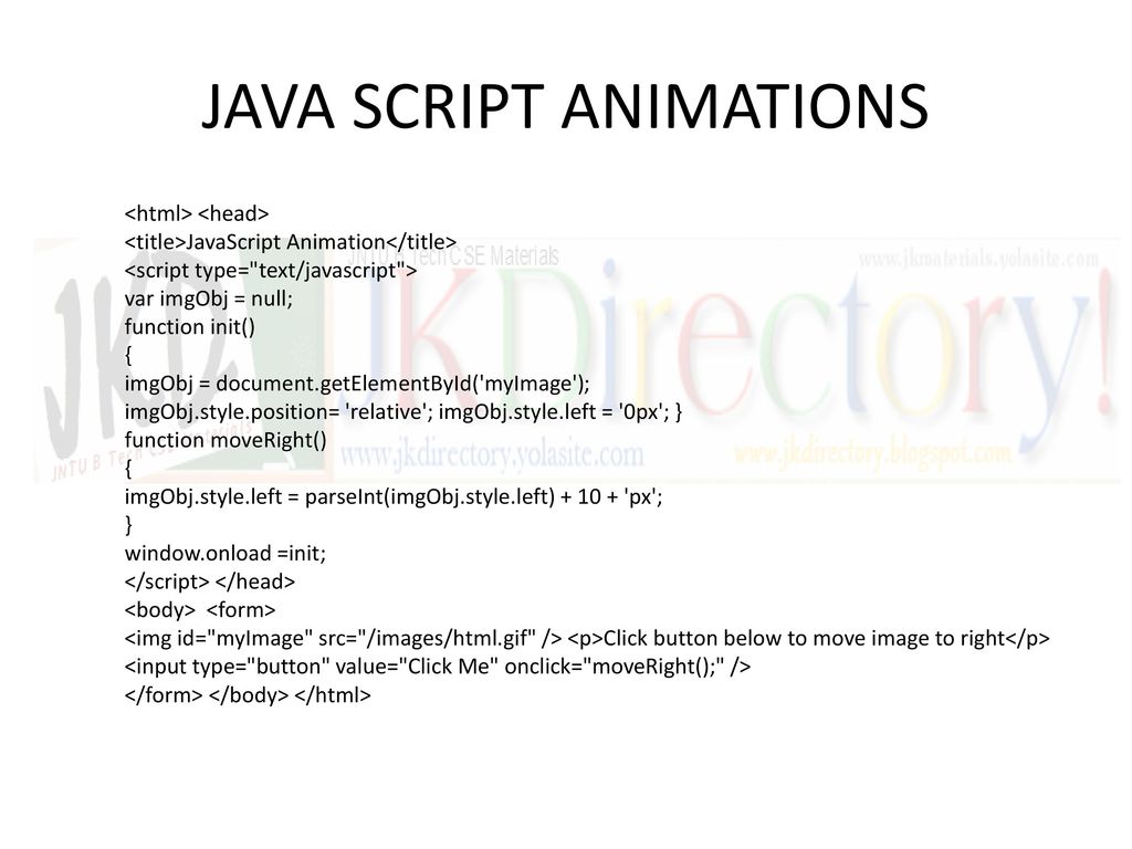 JAVA SCRIPT ANIMATIONS - ppt download