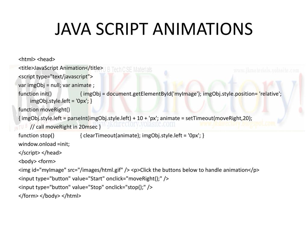 JAVA SCRIPT ANIMATIONS - ppt download