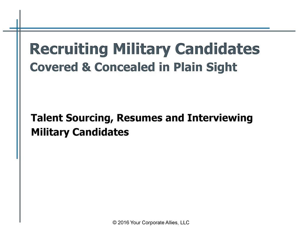 Recruiting Military Candidates - ppt download