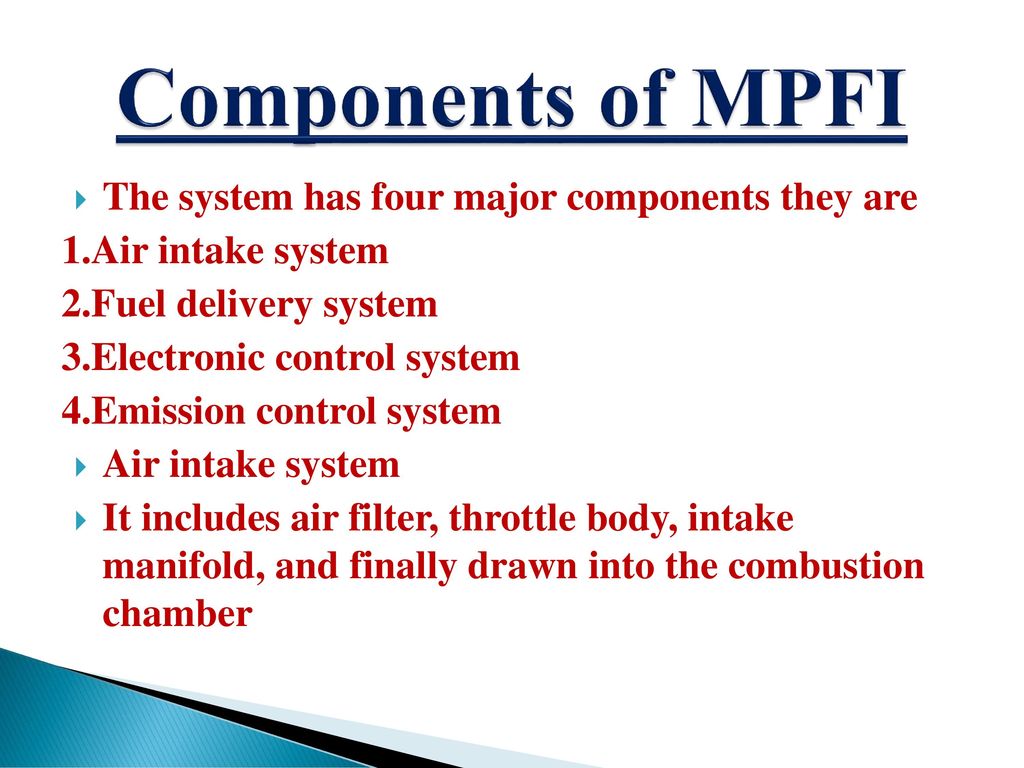 MULTI POINT FUEL INJECTION - ppt download