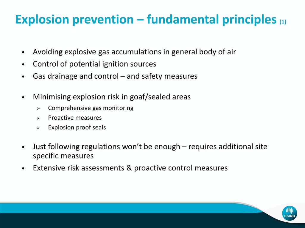 Principles Of Explosion Prevention In Underground Coal Mines - Ppt Download